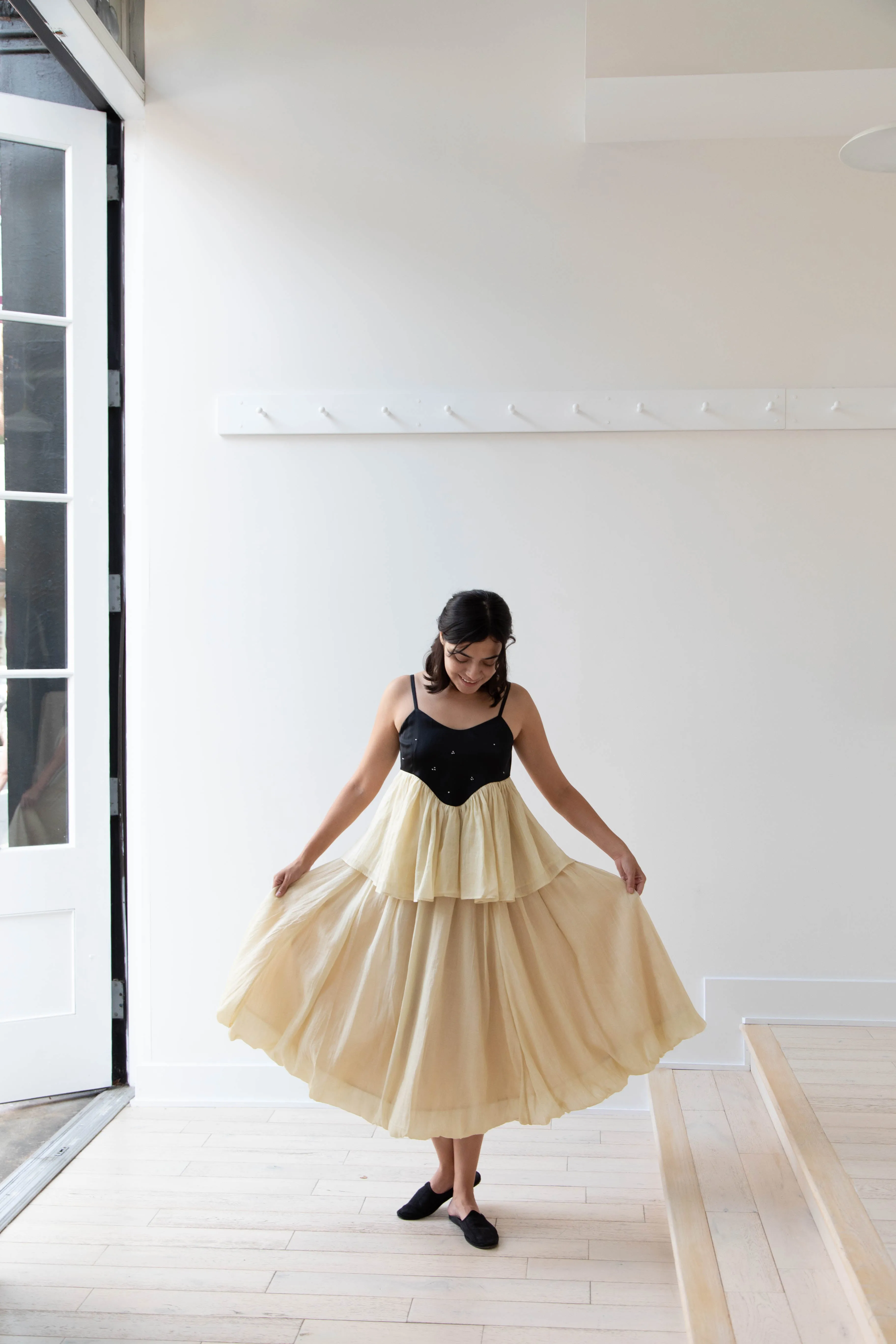 Renli Su | Cotton Silk Camisole in Powder Apricot