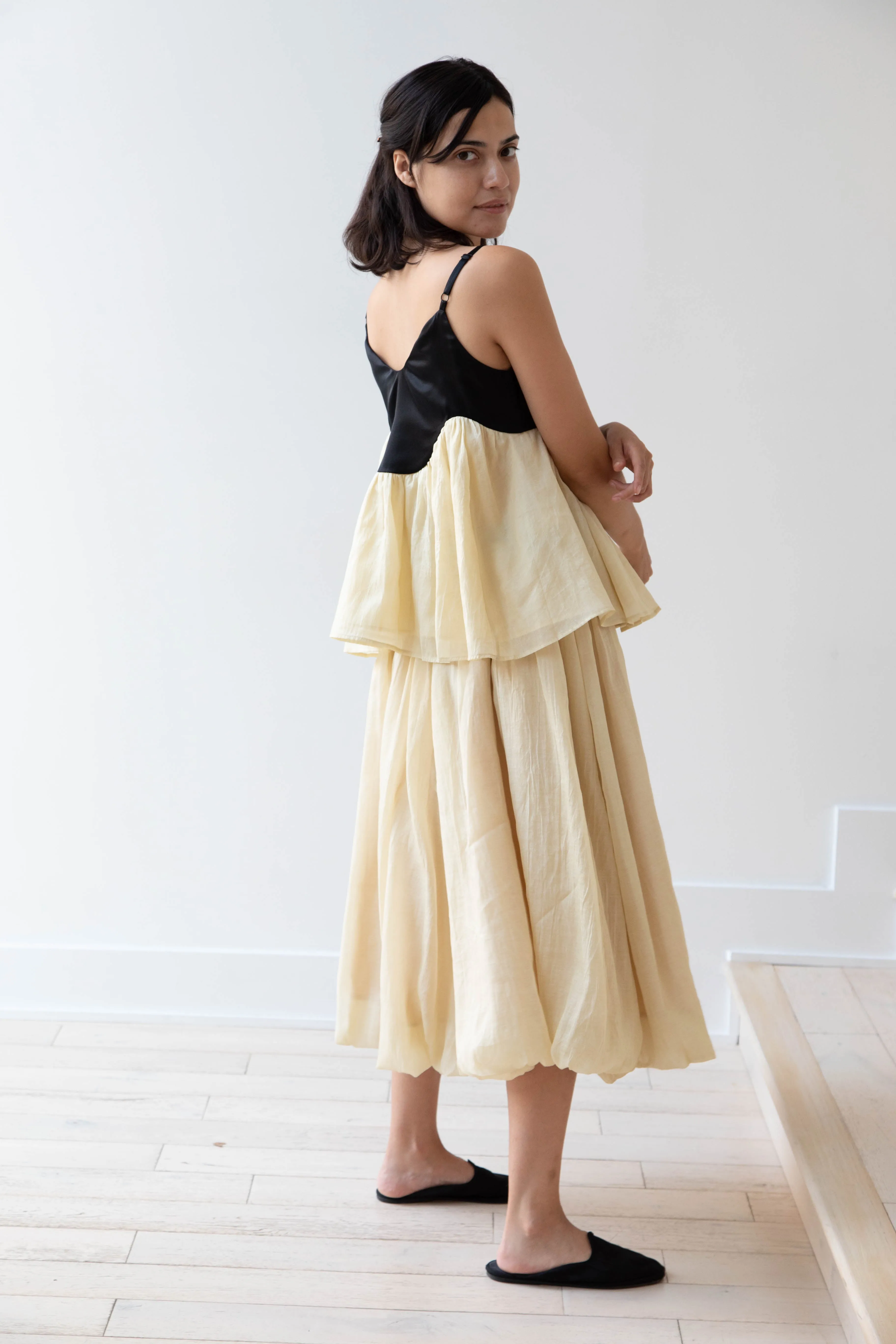 Renli Su | Cotton Silk Camisole in Powder Apricot