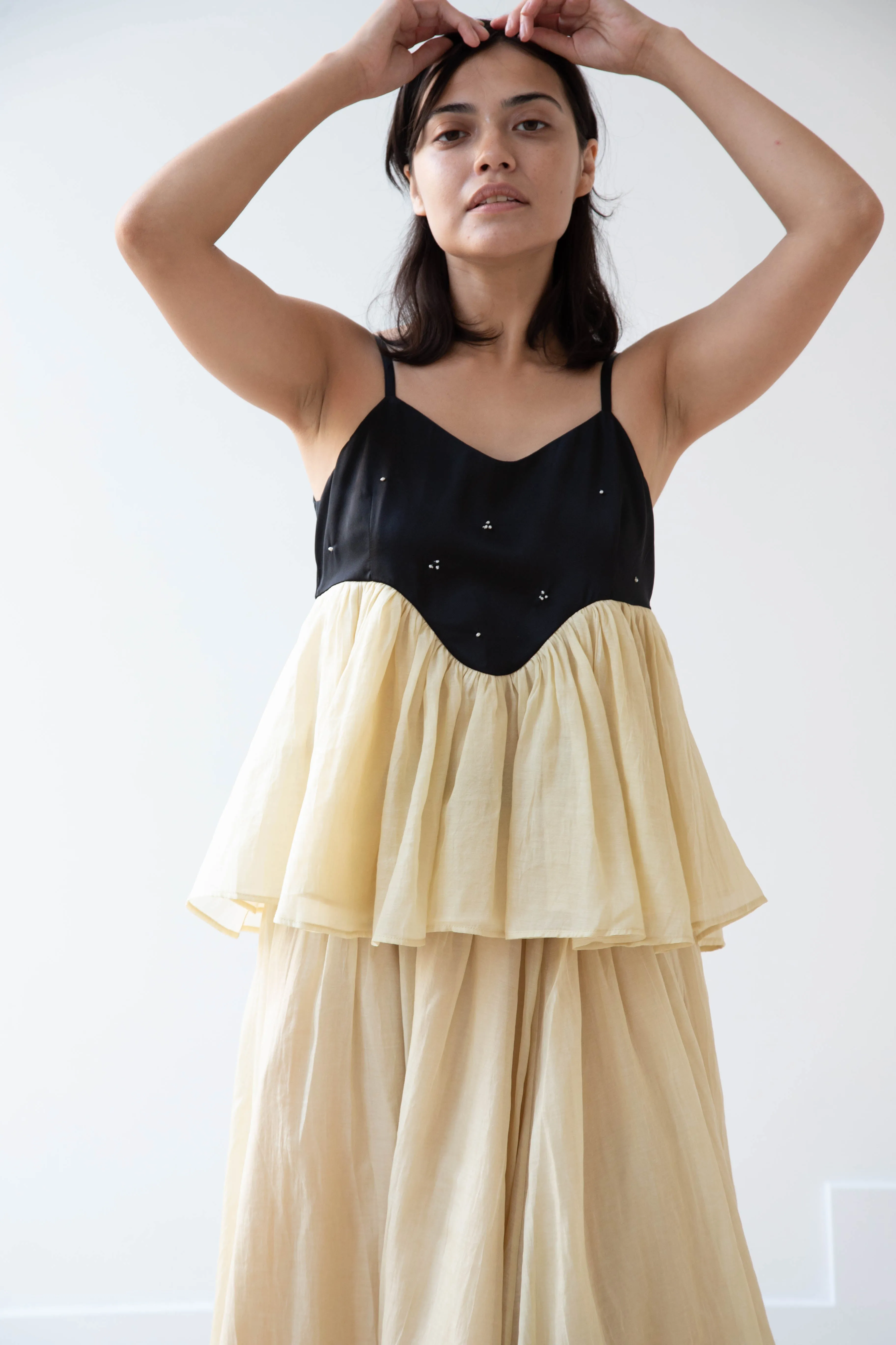 Renli Su | Cotton Silk Camisole in Powder Apricot