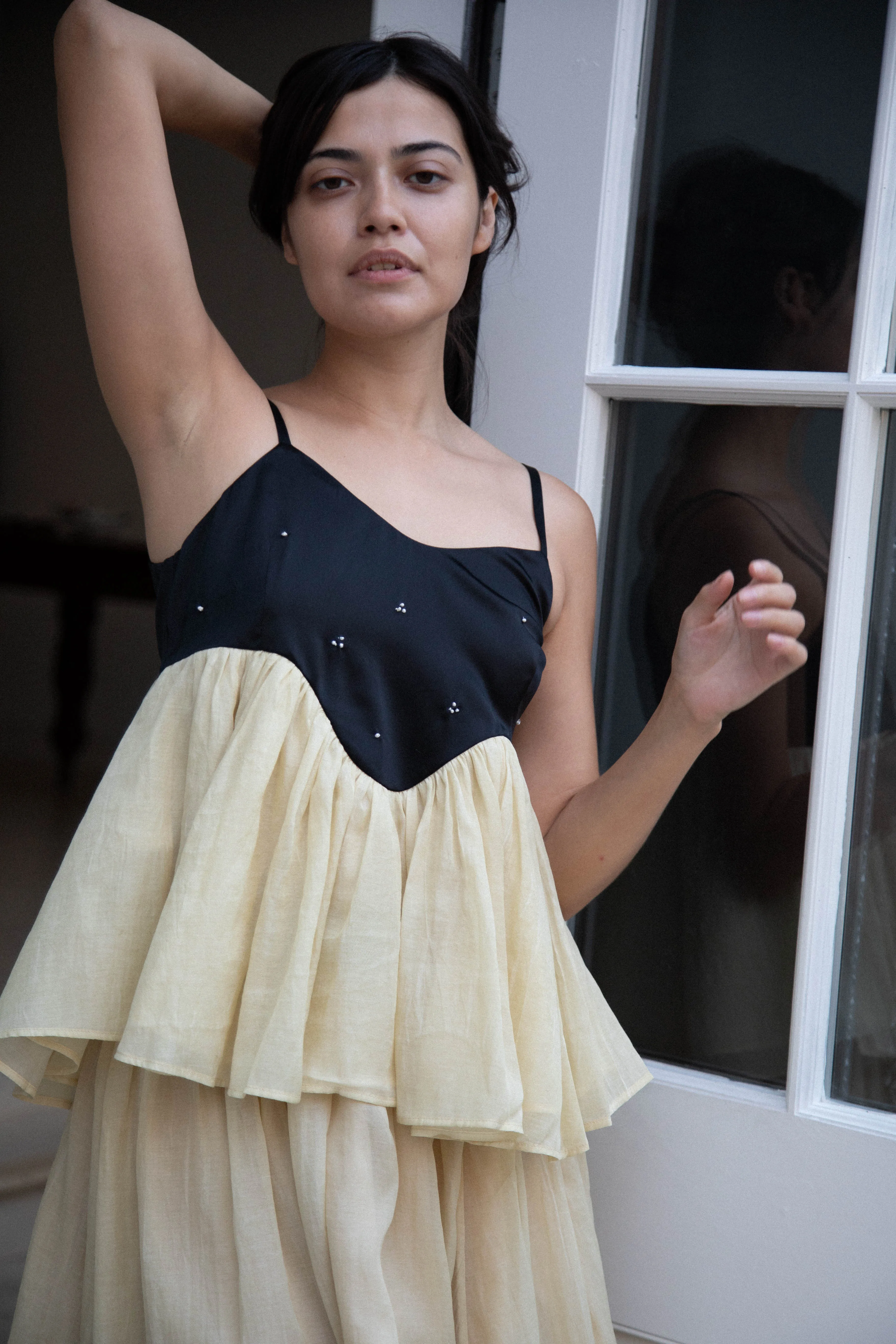 Renli Su | Cotton Silk Camisole in Powder Apricot