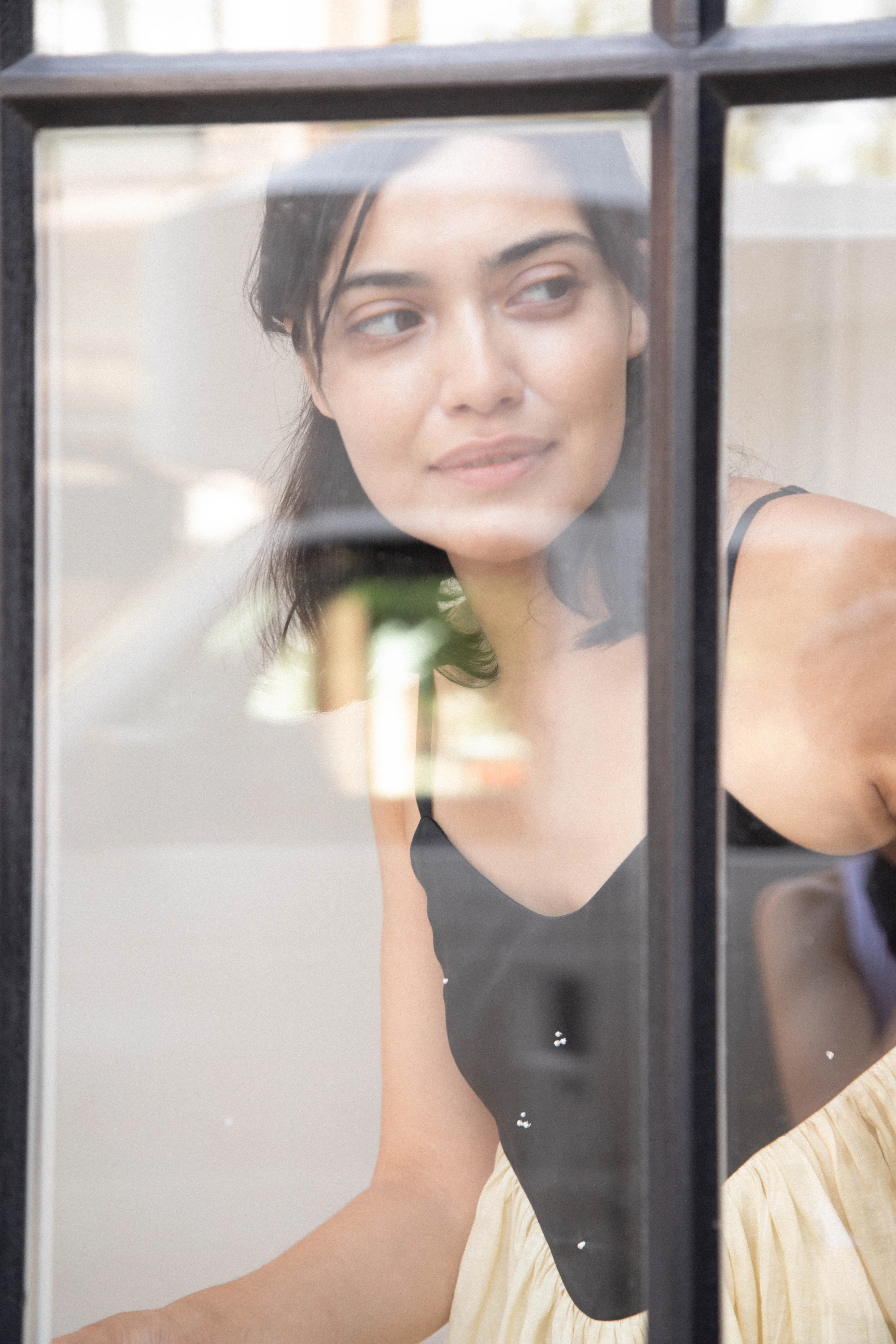 Renli Su | Cotton Silk Camisole in Powder Apricot