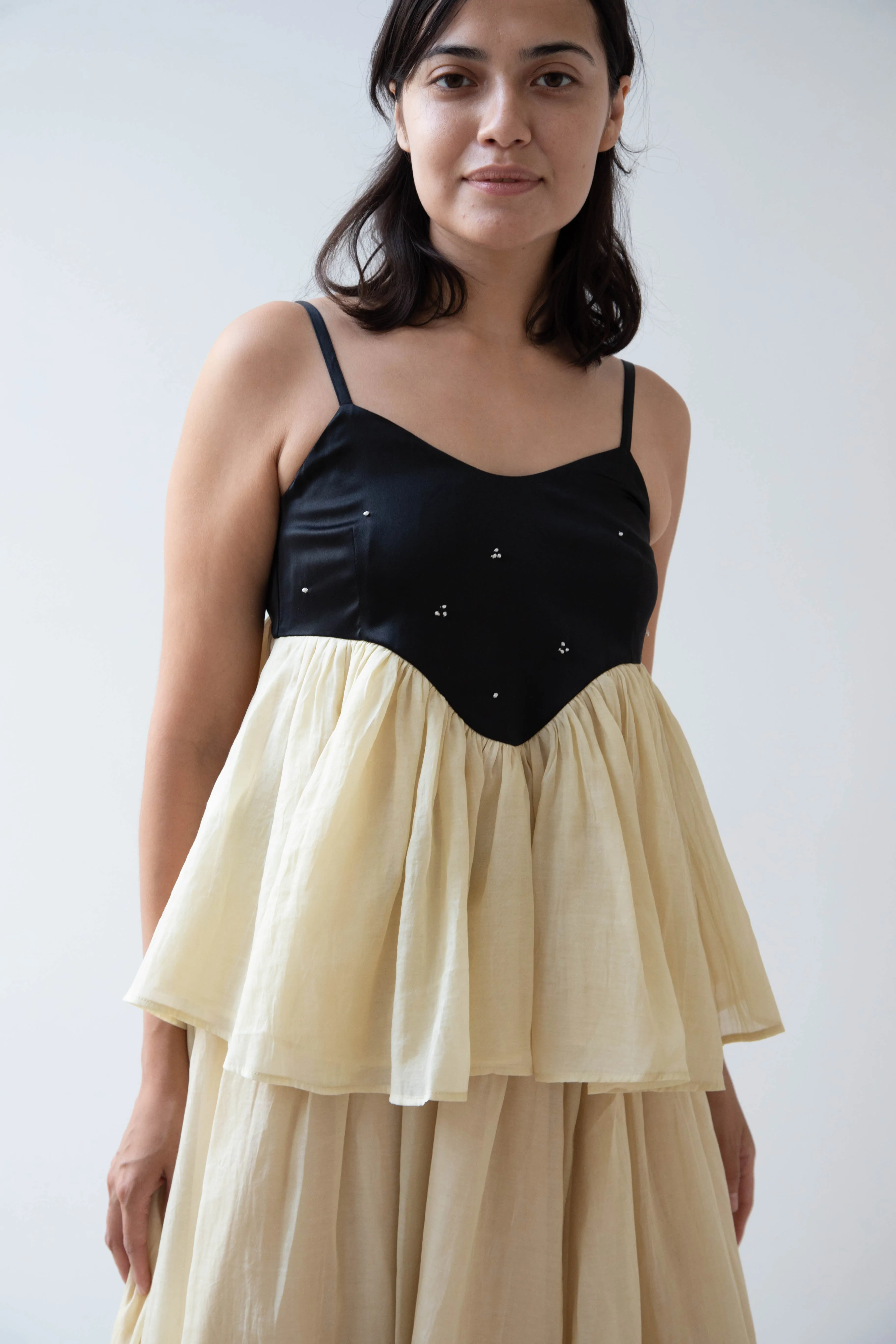 Renli Su | Cotton Silk Camisole in Powder Apricot