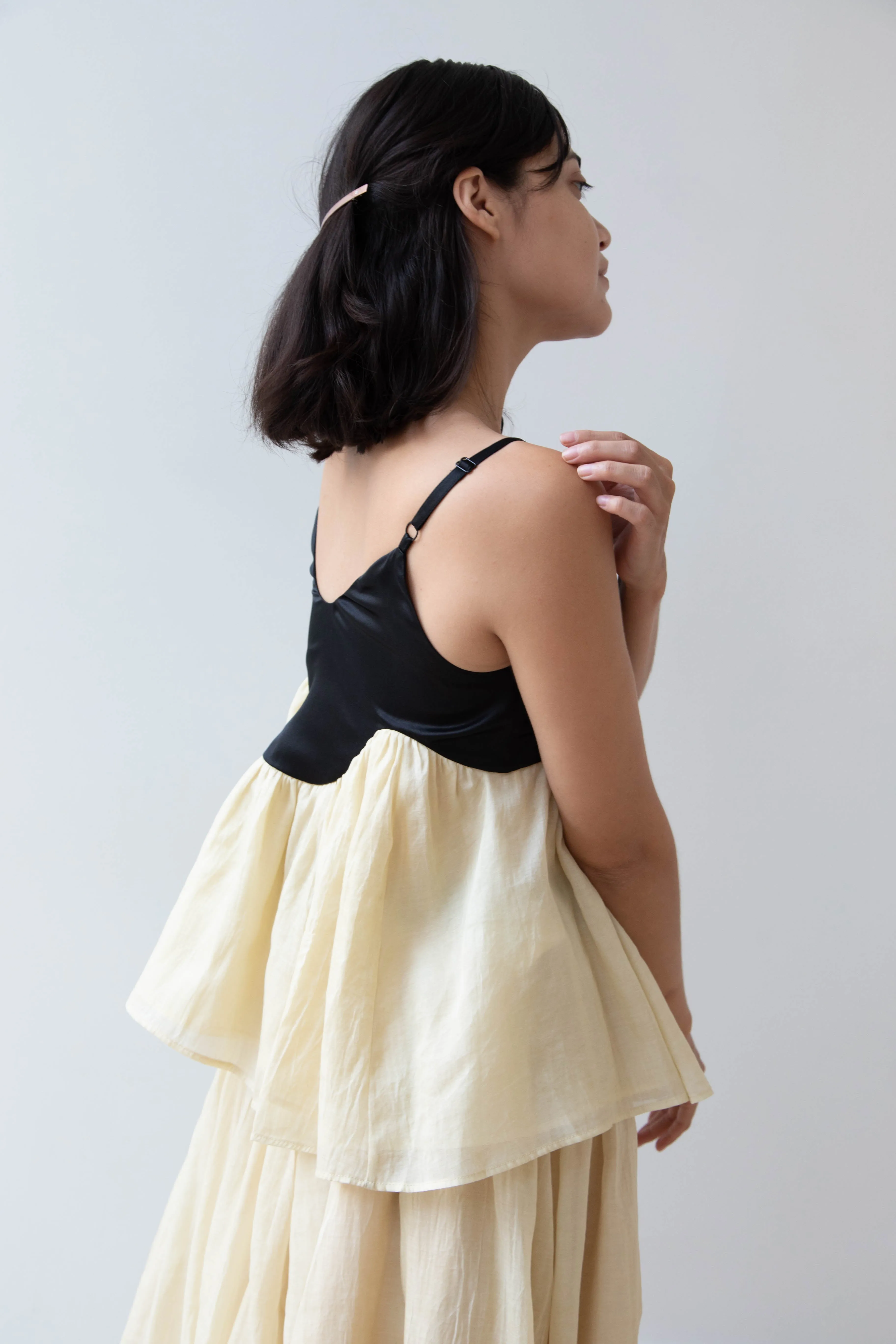 Renli Su | Cotton Silk Camisole in Powder Apricot