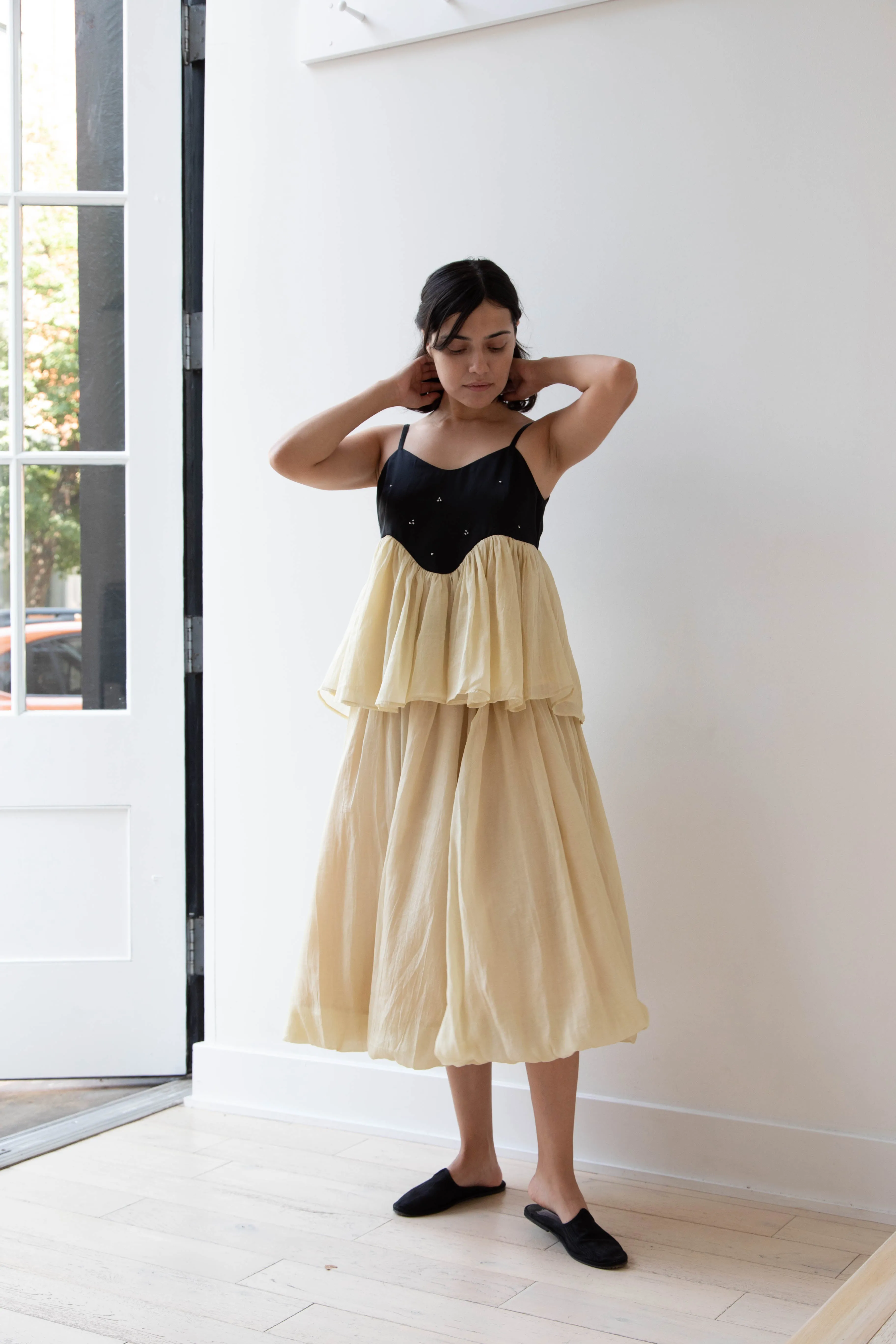 Renli Su | Cotton Silk Camisole in Powder Apricot
