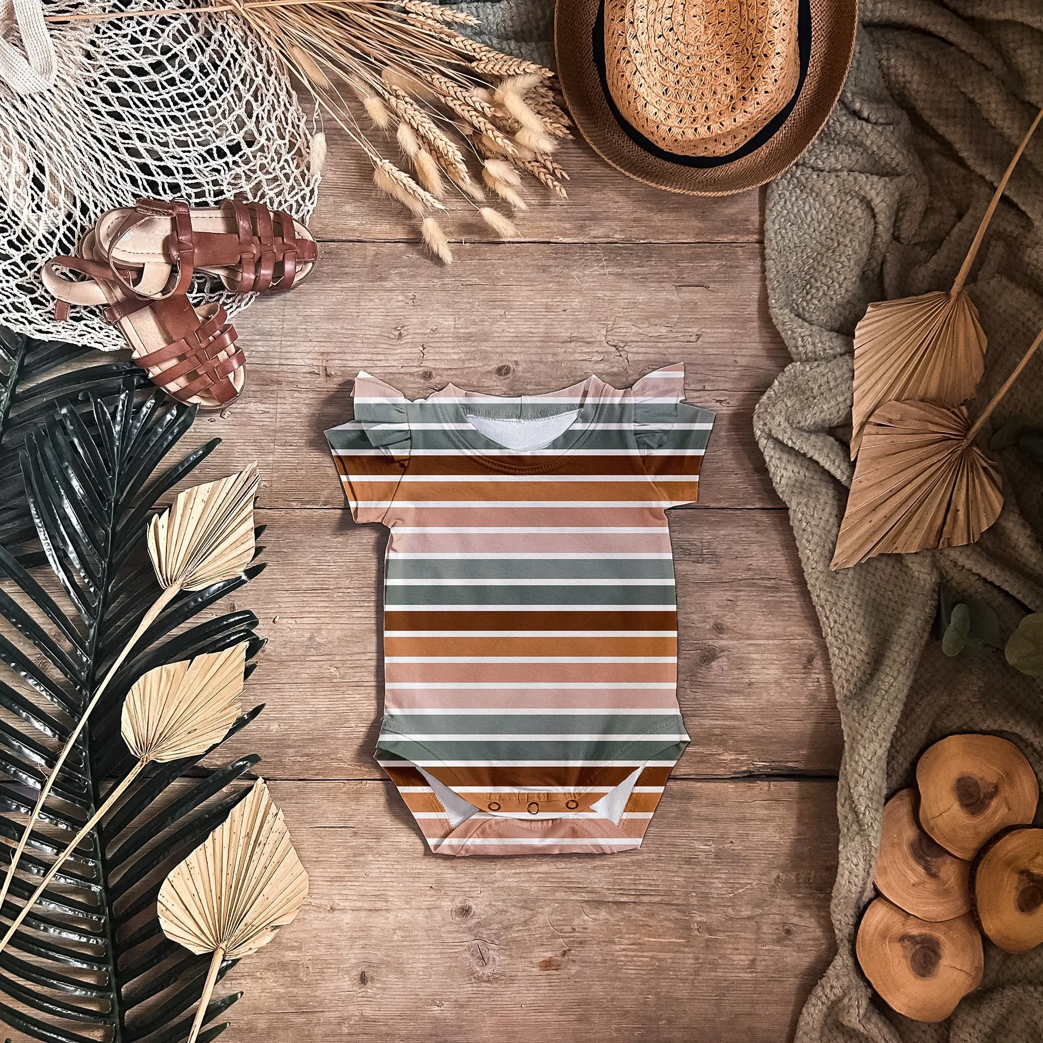 Retro Stripes Baby Vest