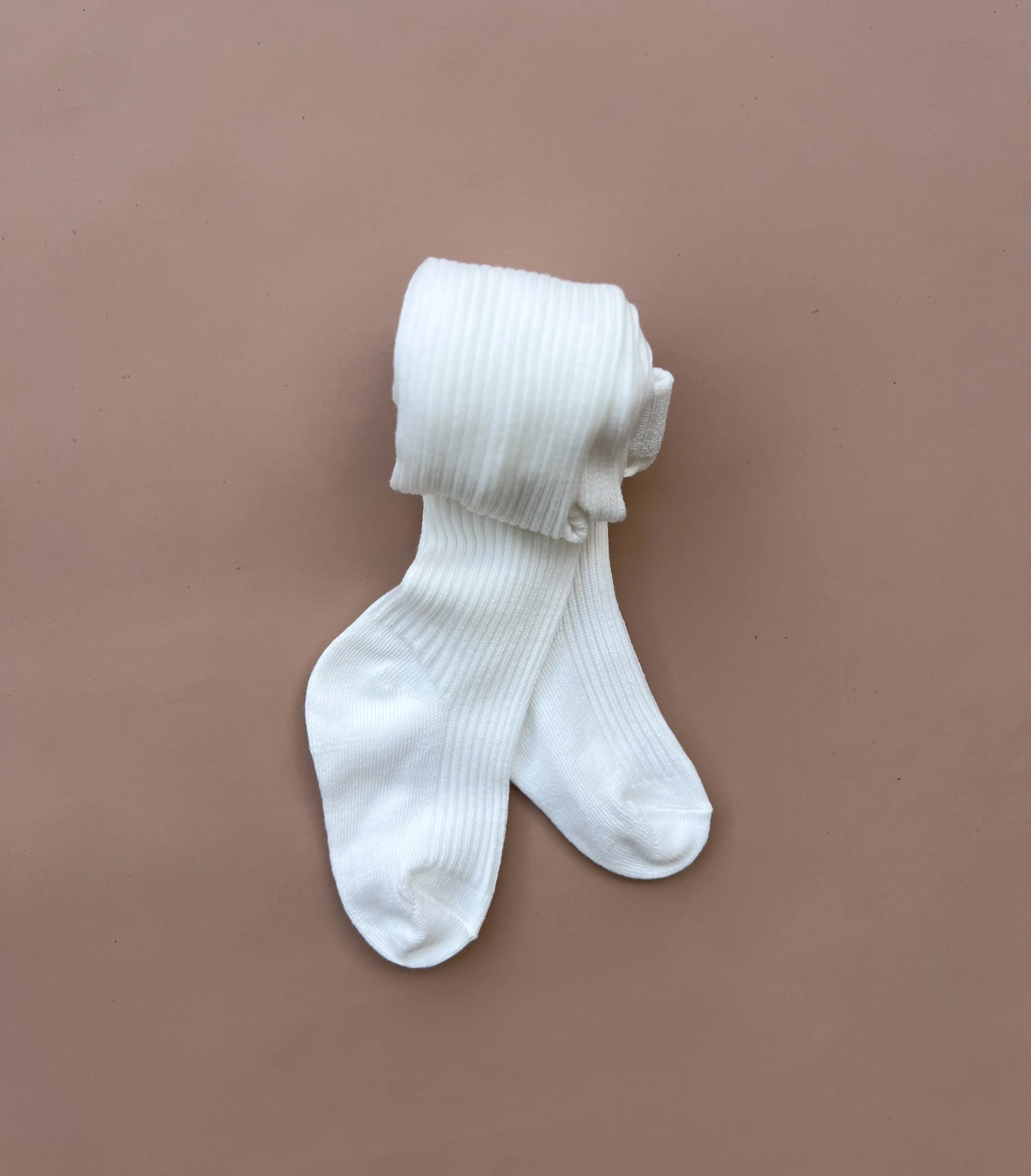 Rib Stockings - Winter White