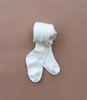 Rib Stockings - Winter White