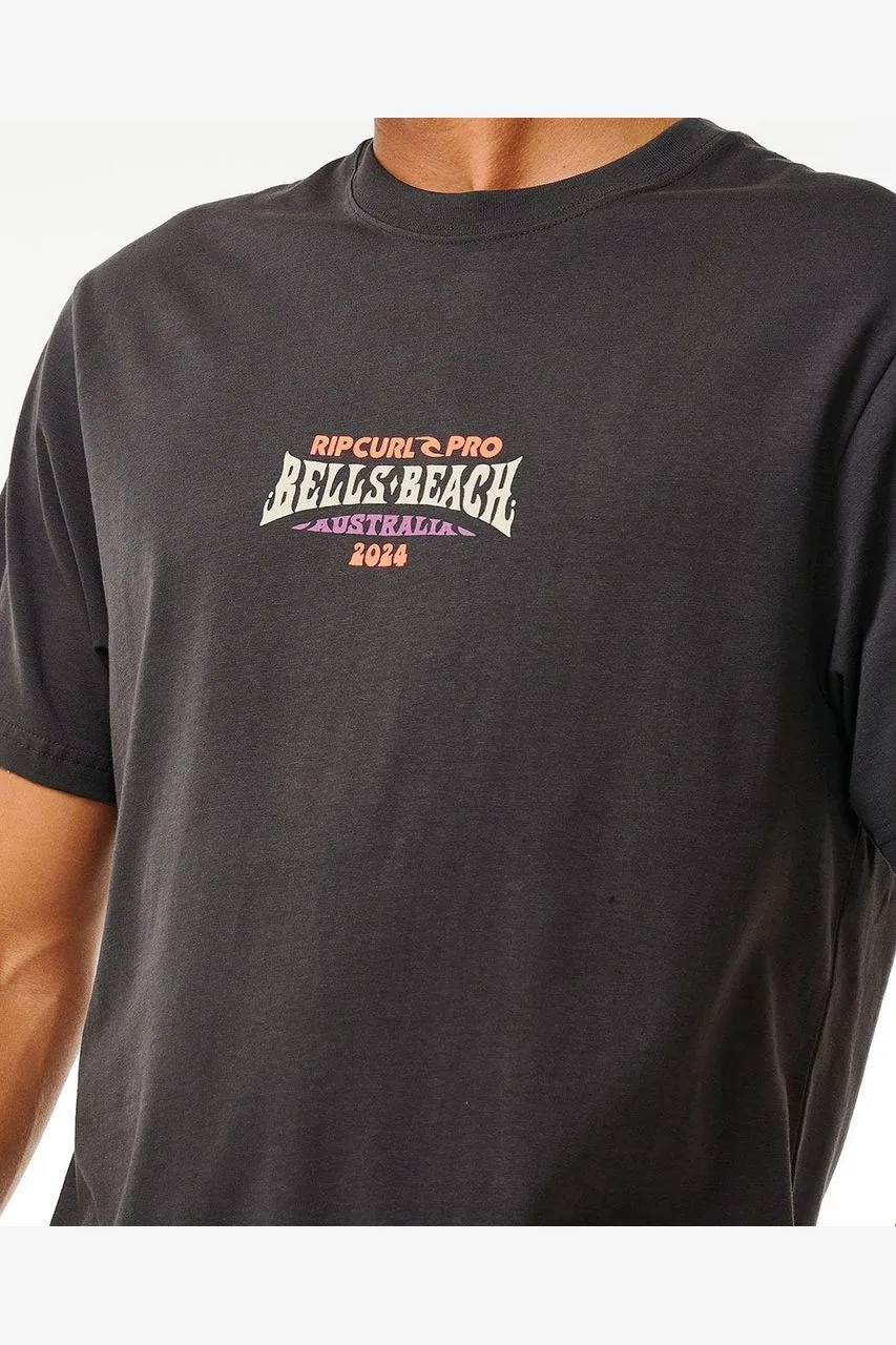 RIP CURL PRO 24 LOGO TEE - WASHED BLACK
