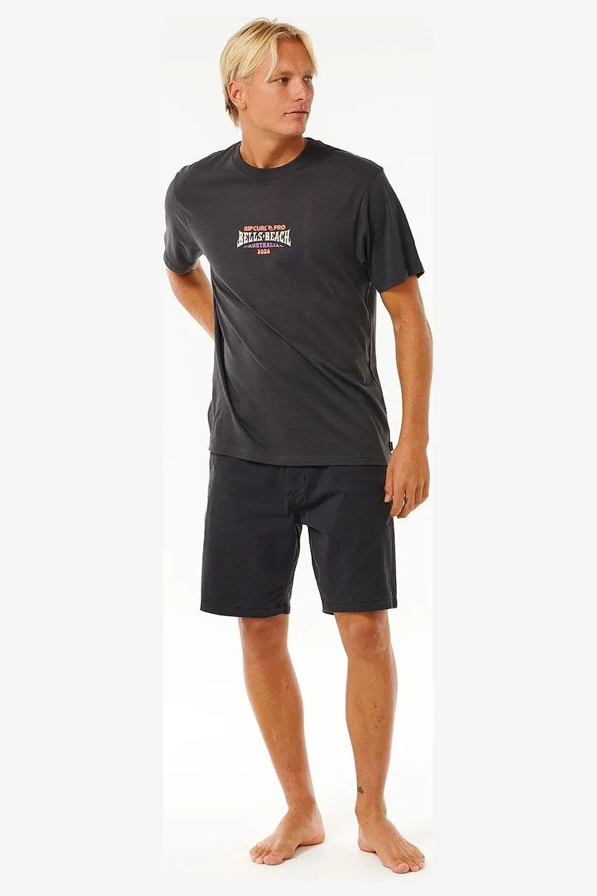 RIP CURL PRO 24 LOGO TEE - WASHED BLACK