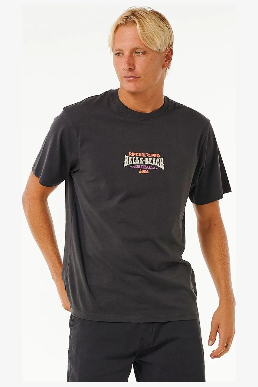 RIP CURL PRO 24 LOGO TEE - WASHED BLACK