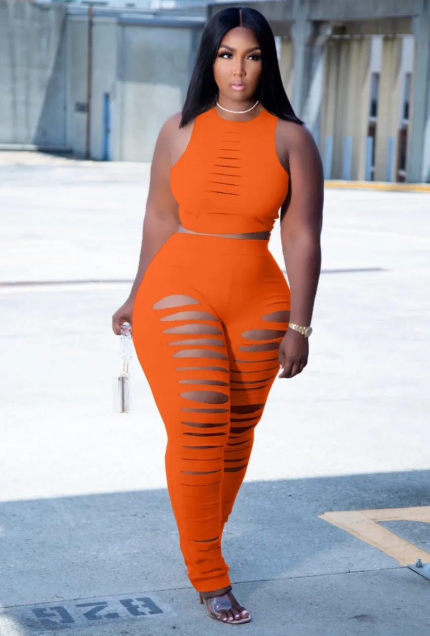 Ripped Out Pants Set