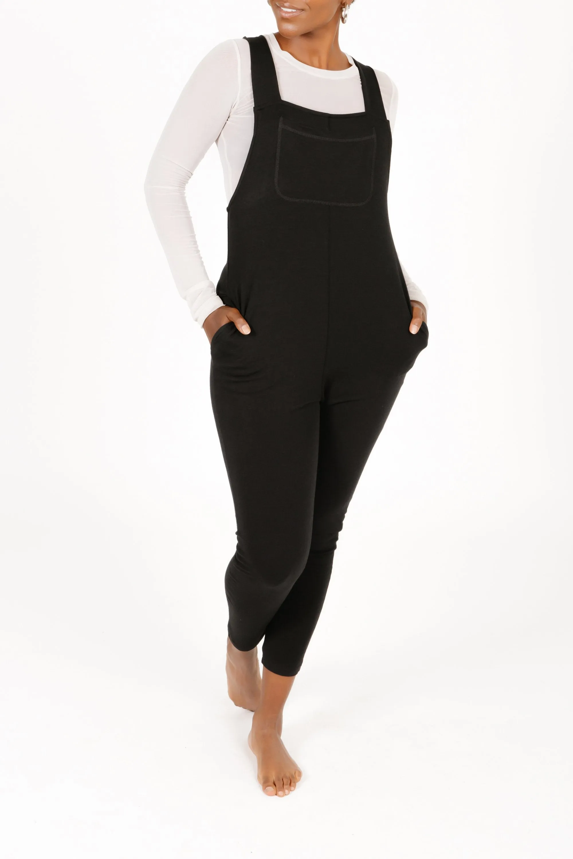 Romperalls in Midnight Black