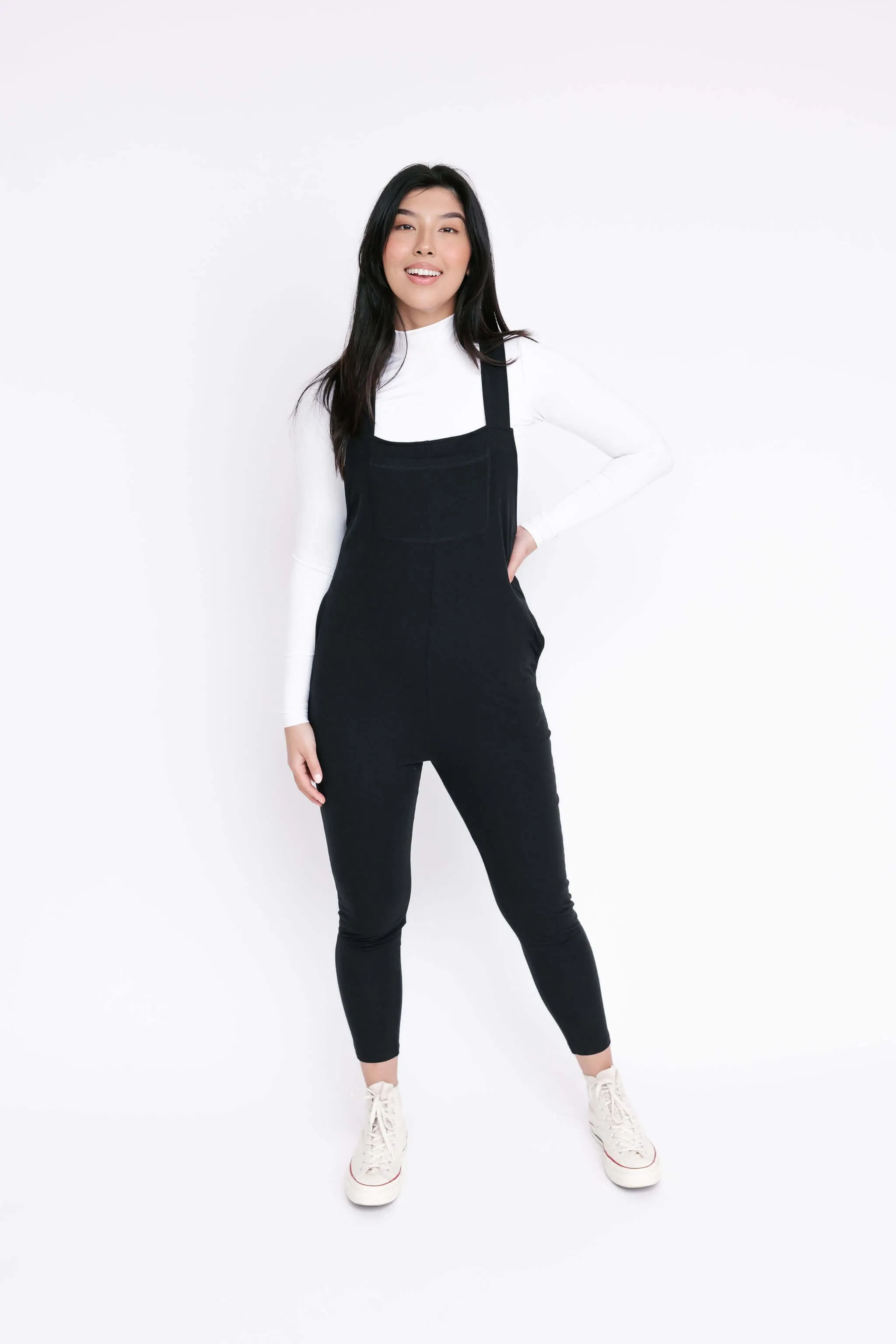 Romperalls in Midnight Black