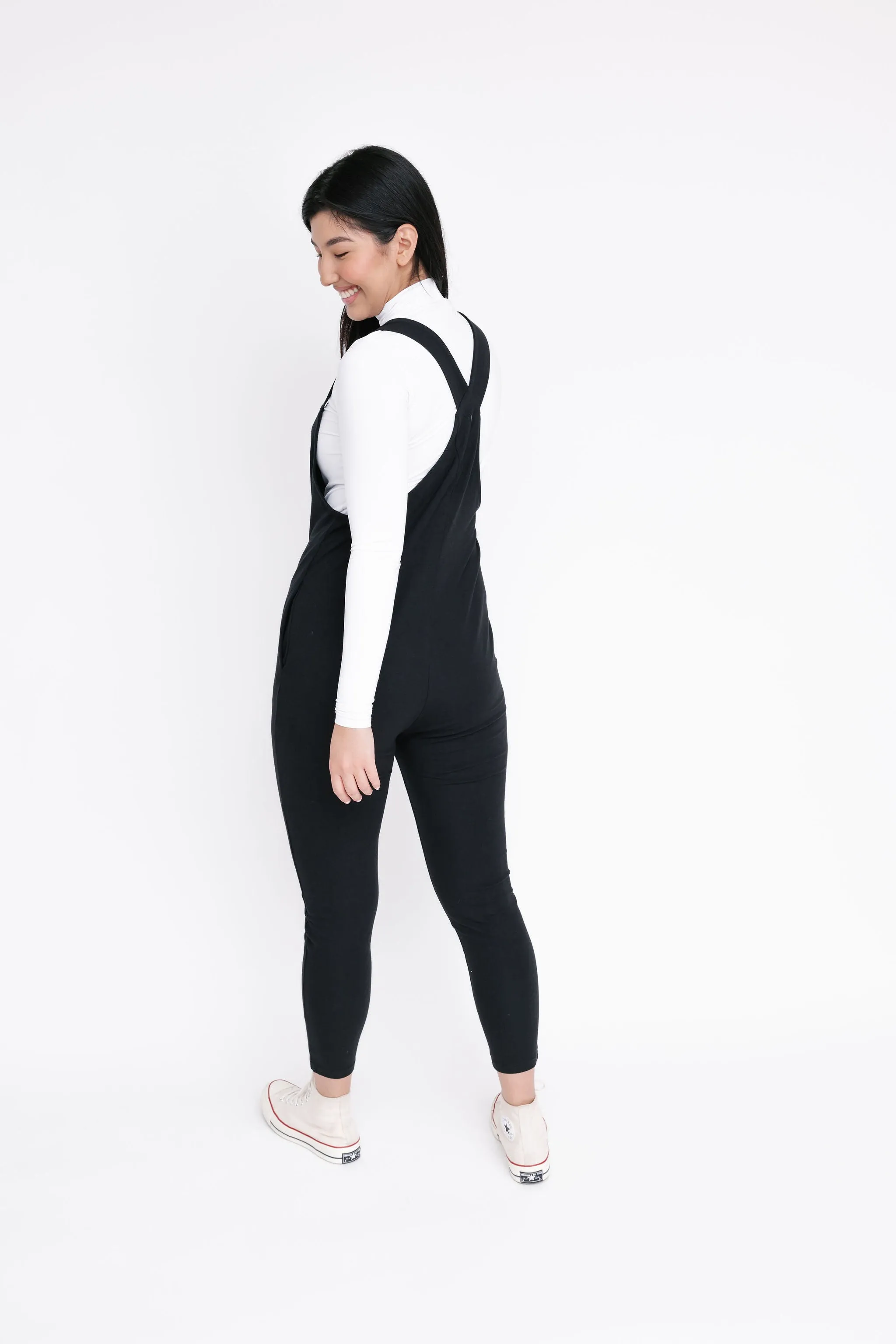 Romperalls in Midnight Black