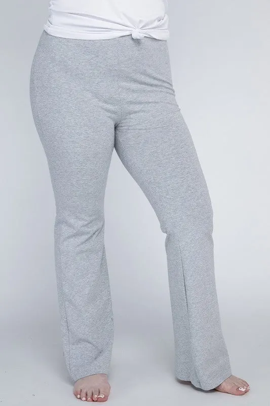 Rosa Curvy Plus Flare Bottoms - High Rise, Stretch Fabric, Full Length