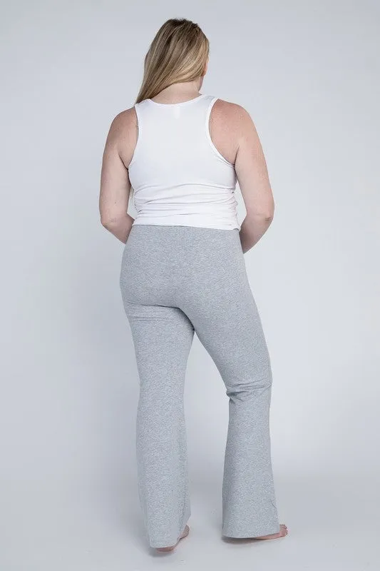 Rosa Curvy Plus Flare Bottoms - High Rise, Stretch Fabric, Full Length
