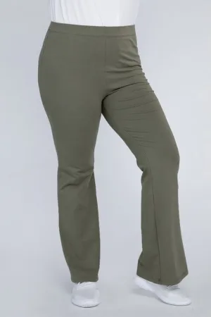 Rosa Curvy Plus Flare Bottoms - High Rise, Stretch Fabric, Full Length