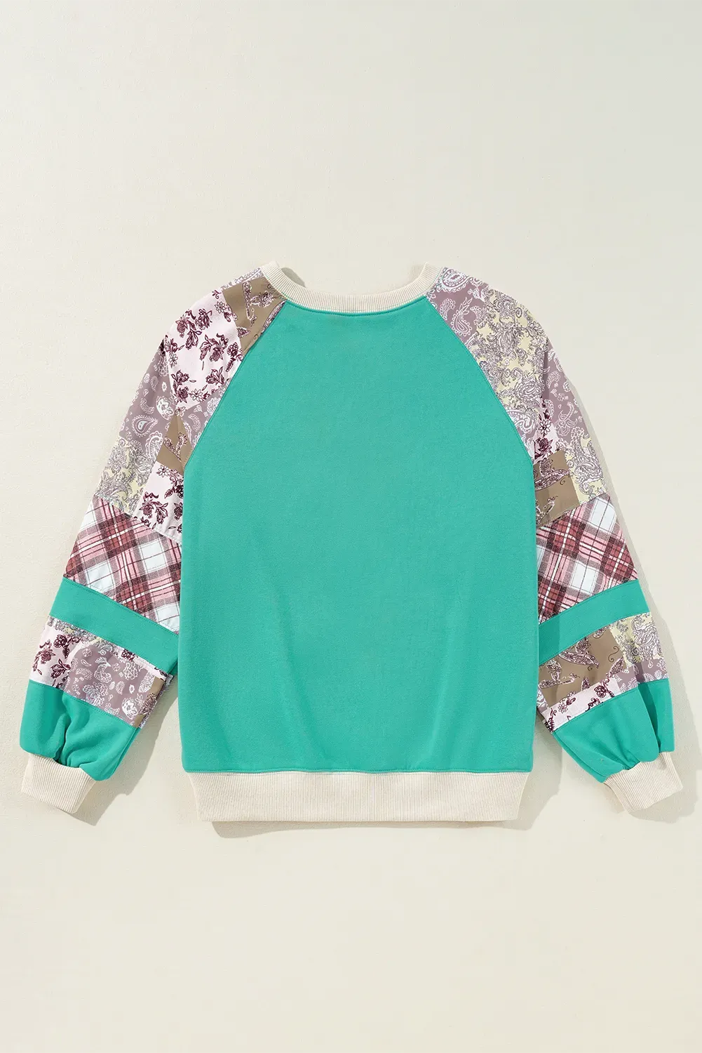 Rosemary Printed Round Neck Long Sleeve Blouse