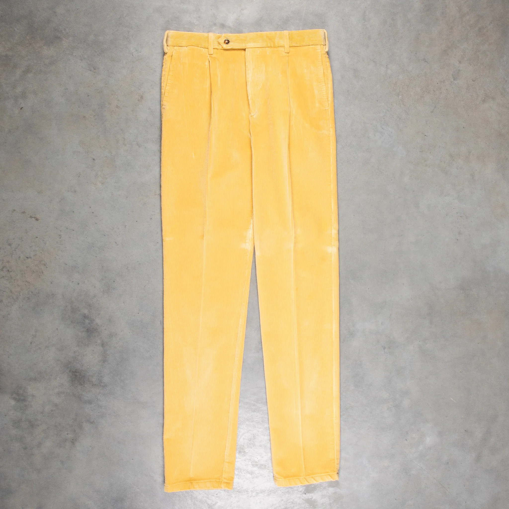 Rota Pantaloni High Rise Regular Fit 8-Wale Corduroy Giallo Toscano