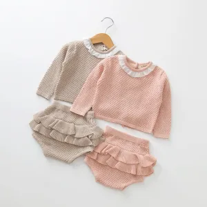 Ruffle 2pc long sleeve   diaper cover