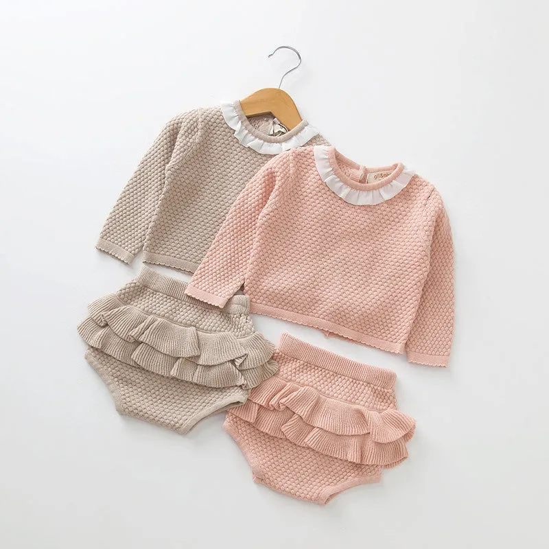 Ruffle 2pc long sleeve   diaper cover