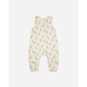 Rylee & Cru Giraffes Mills Jumpsuit - Ivory