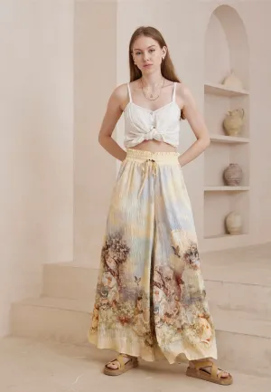 Sadie Wide Leg Pants-Beige
