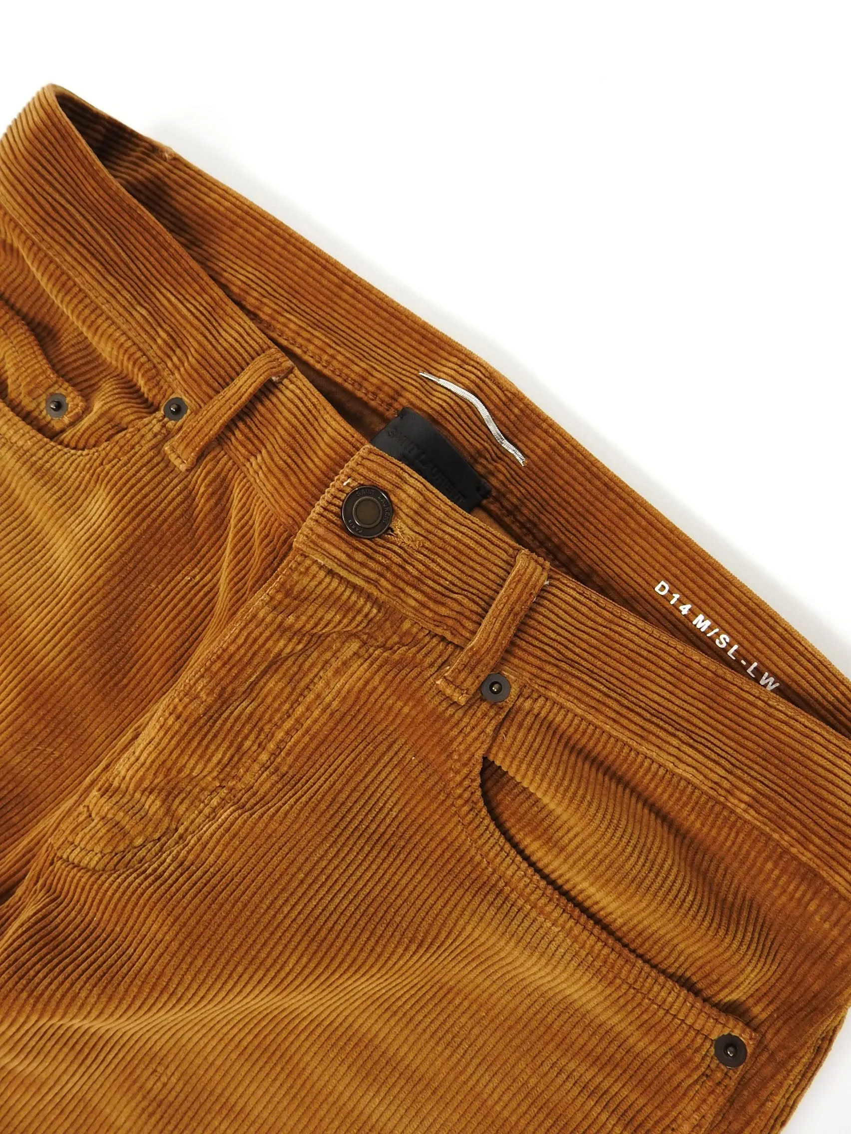 Saint Lauren Paris Corduroy Trousers Brown Size 29