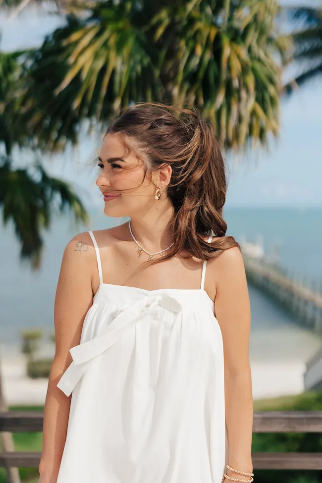 Saltwater Soul Ivory Lattice Mini Dress