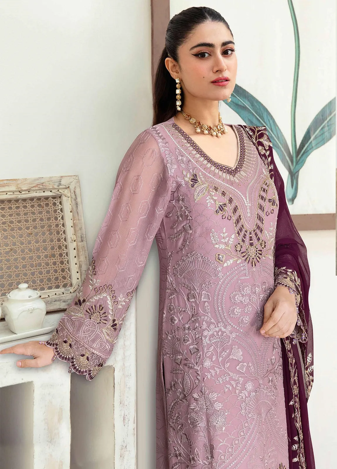 Sangeet By Ramsha Chiffon Unstitched 3pcs