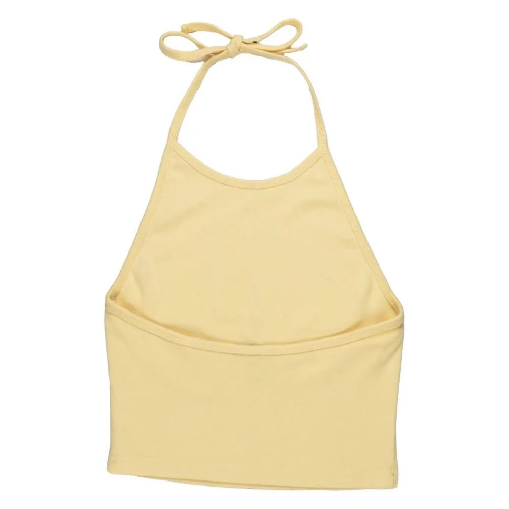 Santa Cruz Womens Vest Asp Butterfly Front Halter Top - Butter