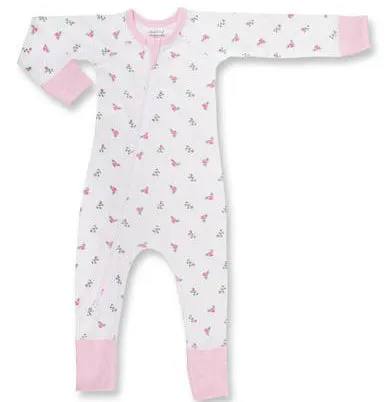 Sapling Child Vintage Rose Zip Up Romper