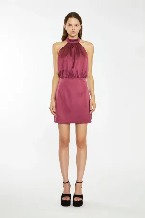 Satin Diamante Strap Mini in Raspberry Dream