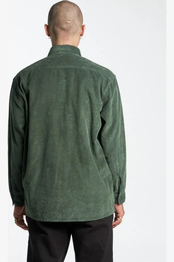 SAWN OFF LONG SLEEVE WORK SHIRT - PINE NEEDLE