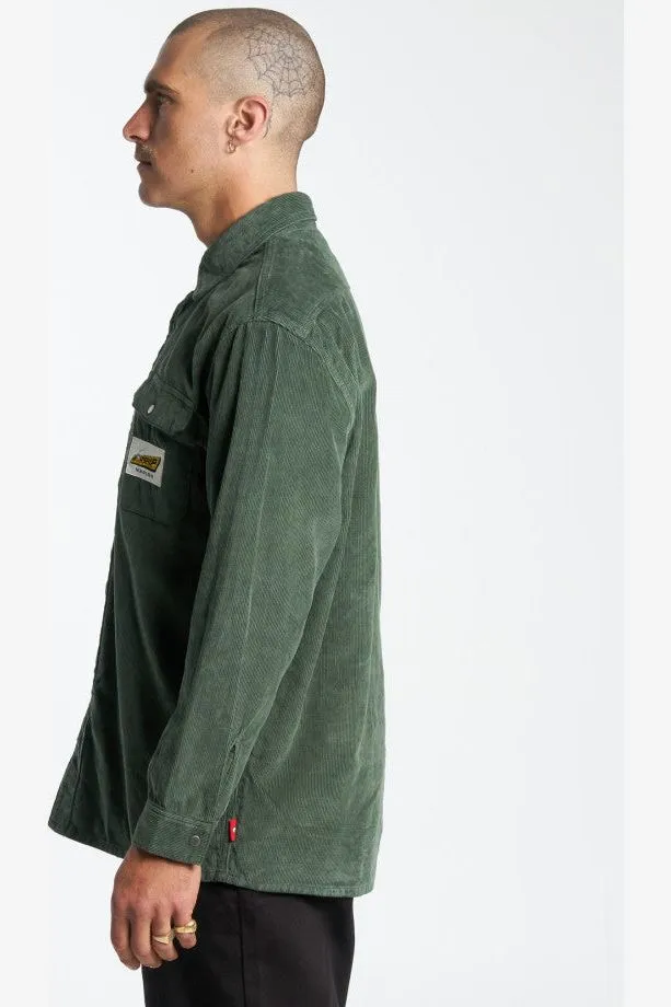 SAWN OFF LONG SLEEVE WORK SHIRT - PINE NEEDLE