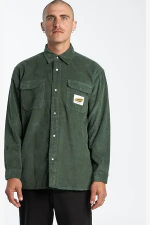 SAWN OFF LONG SLEEVE WORK SHIRT - PINE NEEDLE