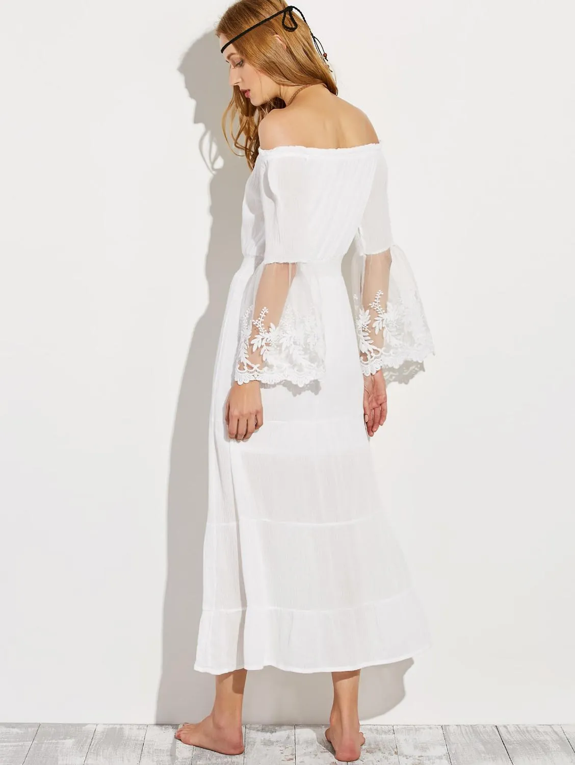 sexy off the shoulder beach sundress