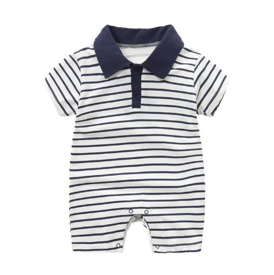 Short Sleeve Baby Romper Black