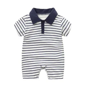 Short Sleeve Baby Romper Black
