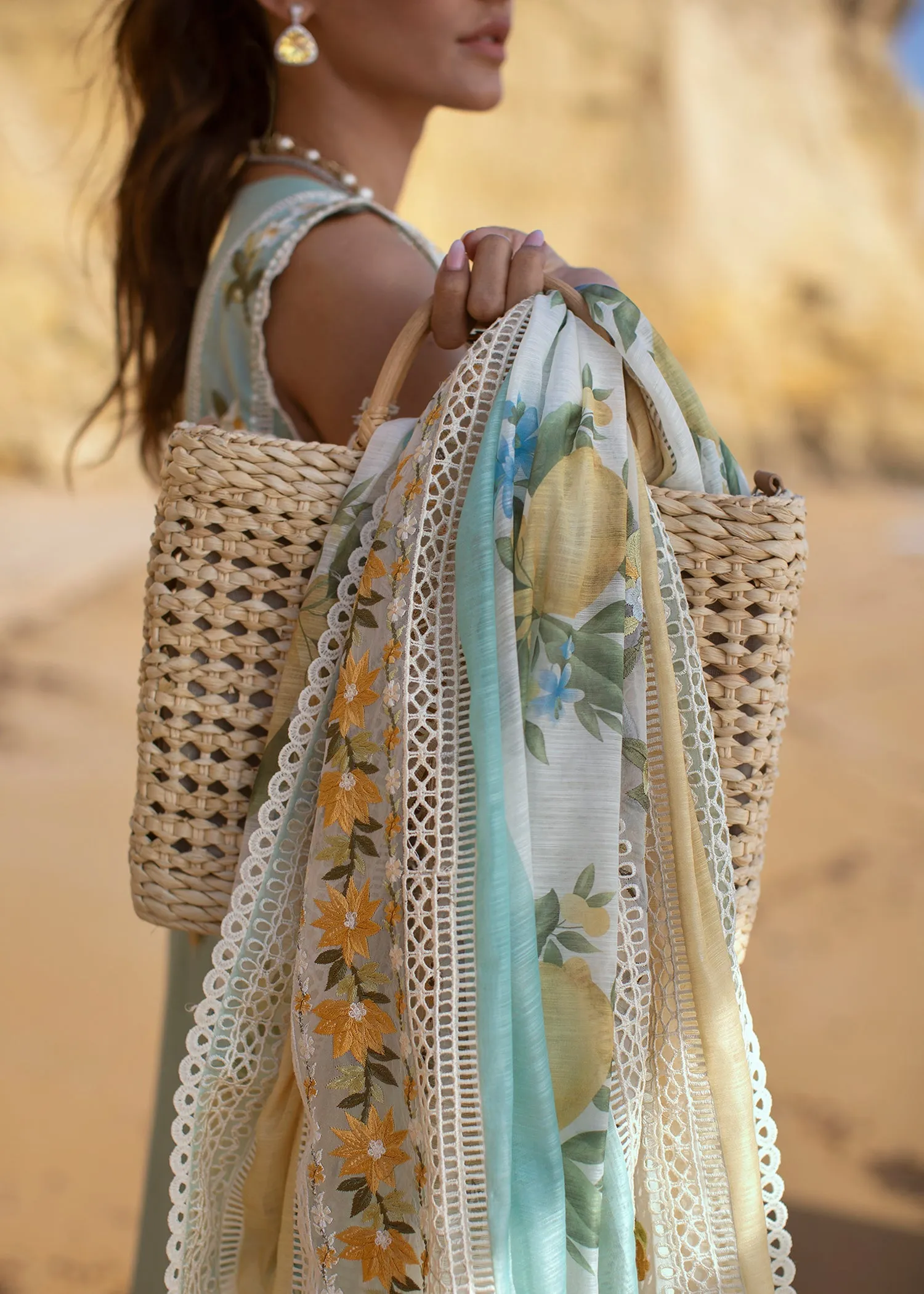 Sicilian Summer - 2A - Aqua | Crimson Serendipity Luxury Lawn Collection 2022