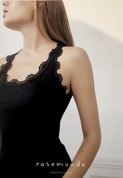Silk Cotton Lace Tank