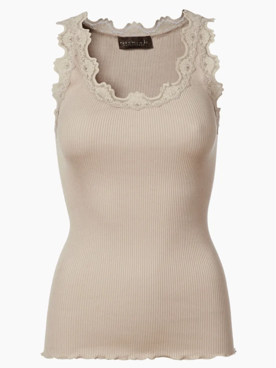 Silk Cotton Lace Tank
