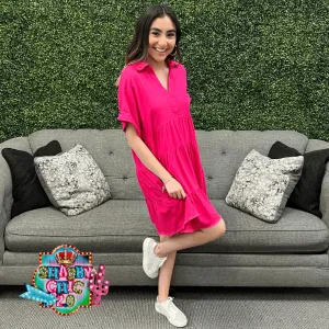Simple as One Can Dress - Hot Pink