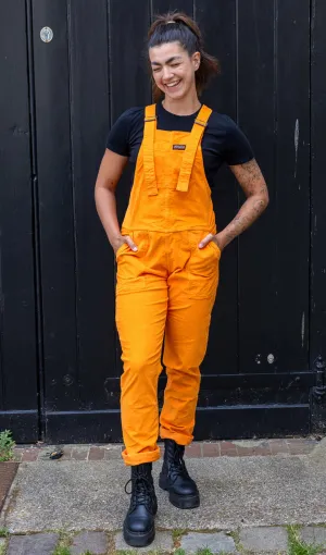SIZE 3XS* Highlighter Orange Stretch Corduroy Dungarees