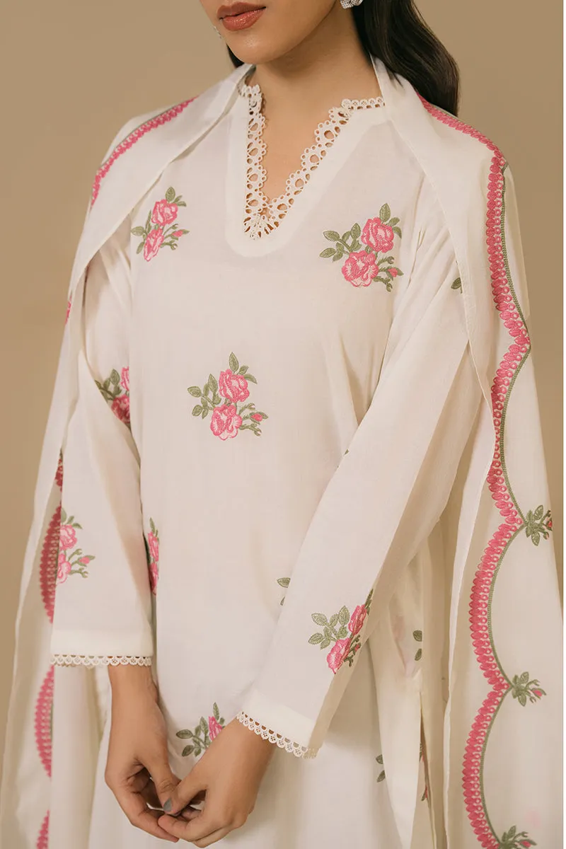 SKY BLOOM-2 PIECE (SHIRT & DUPATTA)