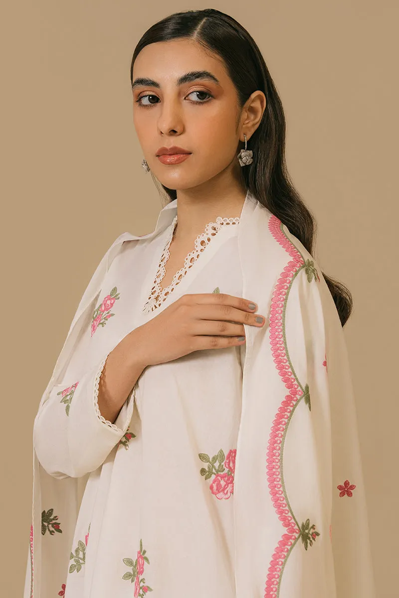 SKY BLOOM-2 PIECE (SHIRT & DUPATTA)