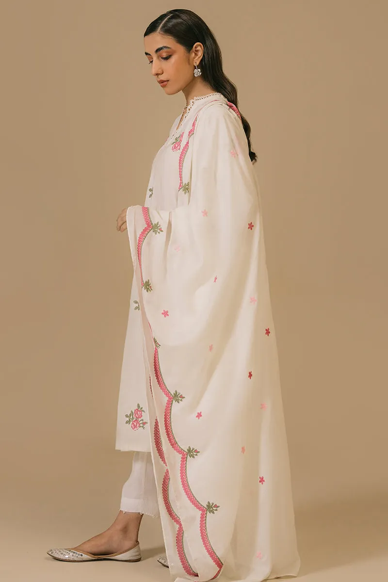SKY BLOOM-2 PIECE (SHIRT & DUPATTA)