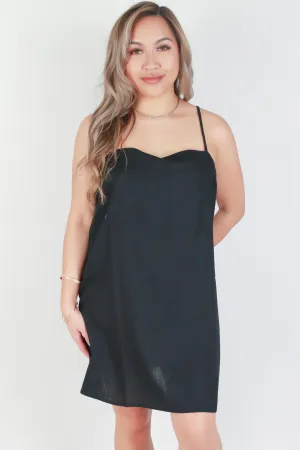 SLEEVELESS LINEN MINI DRESS