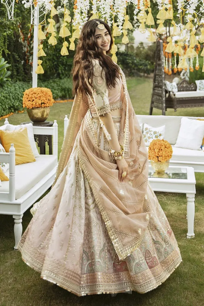 SM-04 | Qalamkar Shadmani Luxury Formals Collection 2021 | Unstitched Embroidered Organza Suits