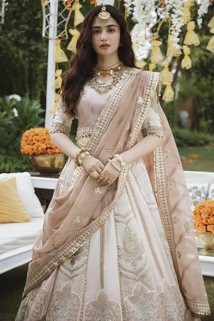 SM-04 | Qalamkar Shadmani Luxury Formals Collection 2021 | Unstitched Embroidered Organza Suits